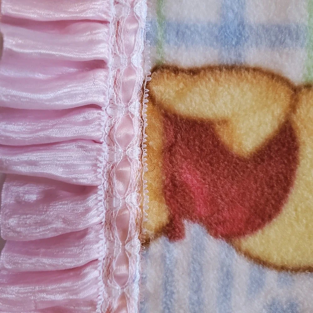 Disney Winnie the Pooh Fleece Baby blanket Tigger Eeyore Piglet Patchwork Pastel
